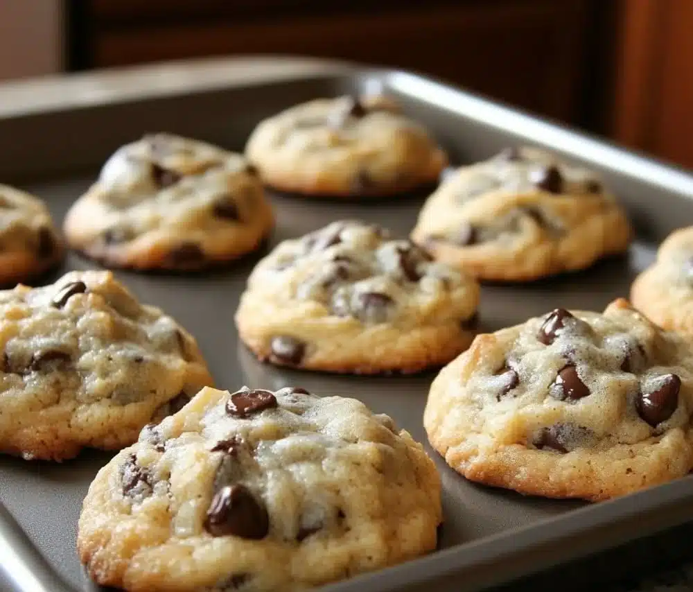 Delicious Baileys Irish Cream Chocolate Chip Cookies on a plate