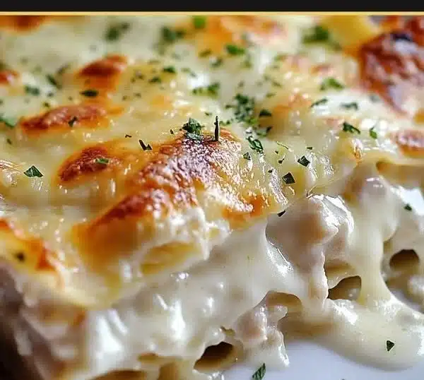 Chicken Alfredo Lasagna Rolls