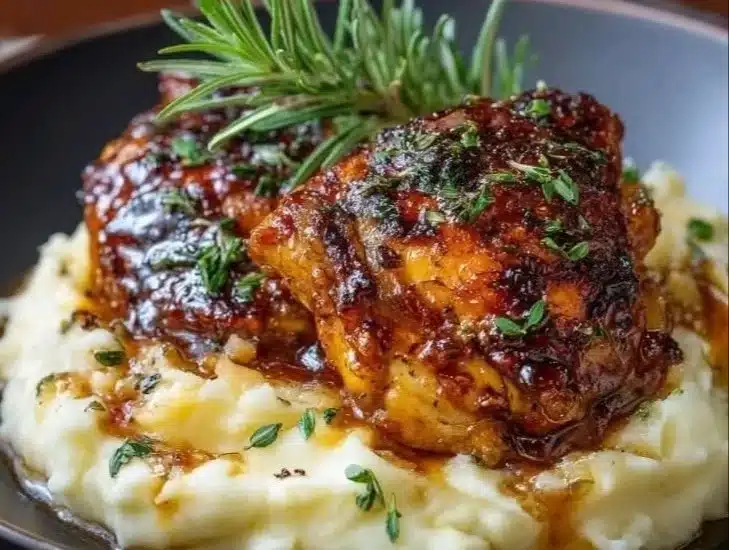 Chicken thighs mashed potatoes recipes baked | Mashed potato and chicken thigh recipes, Best meat recipes dinners, Comfort food recipes chicken