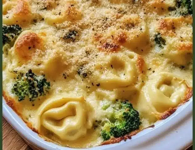 Creamy Broccoli Tortellini Bake