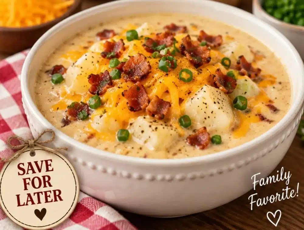 Easy Crockpot Loaded Baked Potato Soup – Creamy Slow Cooker Dinner