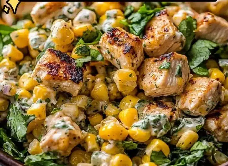 High Protein Chicken Street Corn Salad Recipe for Healthy Meals