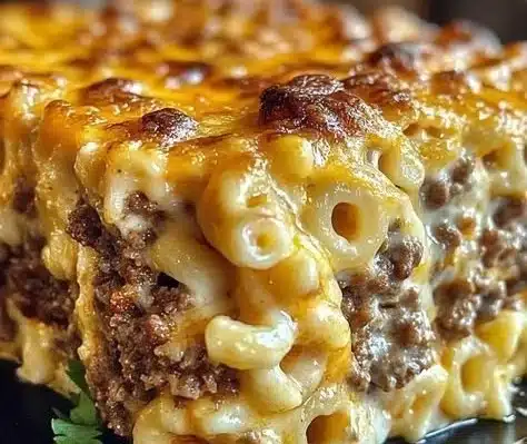 Irresistible Mac and Cheese Meatloaf Casserole
