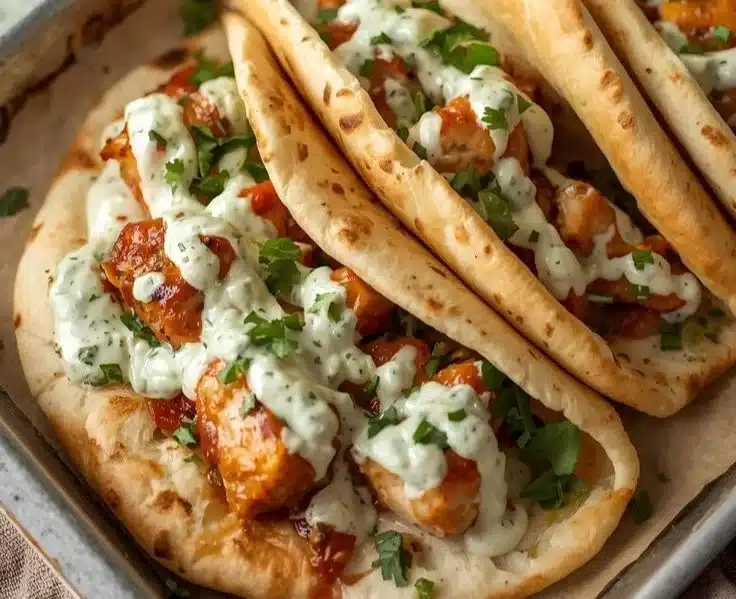Sheet Pan Chicken Pitas with Herby Ranch