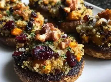 Deliciously stuffed mushrooms filled with savory ingredients
