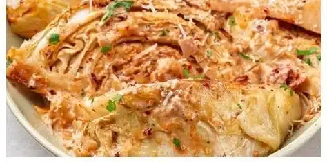 This Tuscan-inspired Marry Me Melting Cabbage bakes in a creamy sauce with sun-dried tomatoes, Parmesan, and herbs. Rich… Baked cabbage wedges, Marry me cabbage wedges, Baked cabbage.